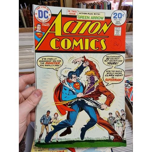 329 - ACTION COMICS & SUPERMAN: collection of approx 150+ issues, late 1960s-early 80s, generally in g... 