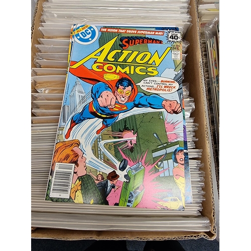 329 - ACTION COMICS & SUPERMAN: collection of approx 150+ issues, late 1960s-early 80s, generally in g... 