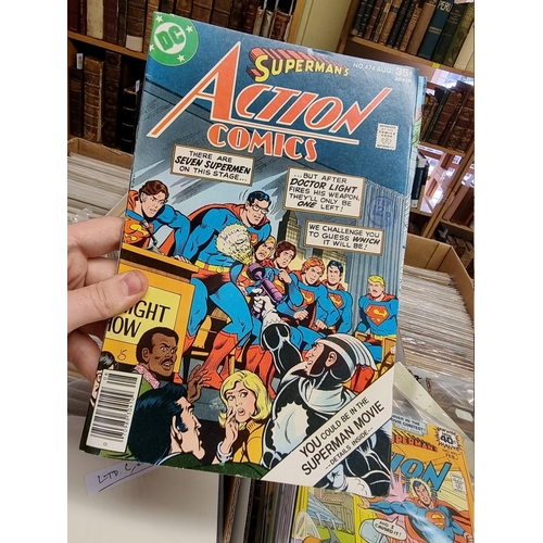 329 - ACTION COMICS & SUPERMAN: collection of approx 150+ issues, late 1960s-early 80s, generally in g... 