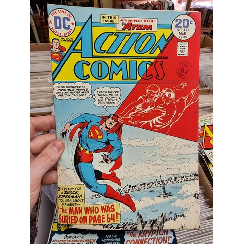 329 - ACTION COMICS & SUPERMAN: collection of approx 150+ issues, late 1960s-early 80s, generally in g... 