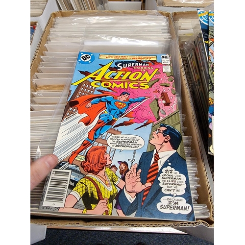 329 - ACTION COMICS & SUPERMAN: collection of approx 150+ issues, late 1960s-early 80s, generally in g... 