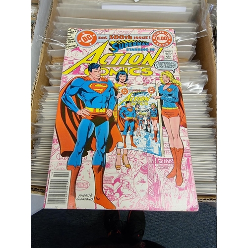 329 - ACTION COMICS & SUPERMAN: collection of approx 150+ issues, late 1960s-early 80s, generally in g... 