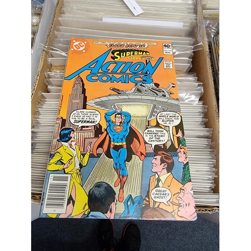 329 - ACTION COMICS & SUPERMAN: collection of approx 150+ issues, late 1960s-early 80s, generally in g... 