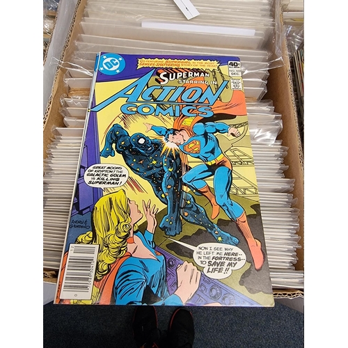 329 - ACTION COMICS & SUPERMAN: collection of approx 150+ issues, late 1960s-early 80s, generally in g... 