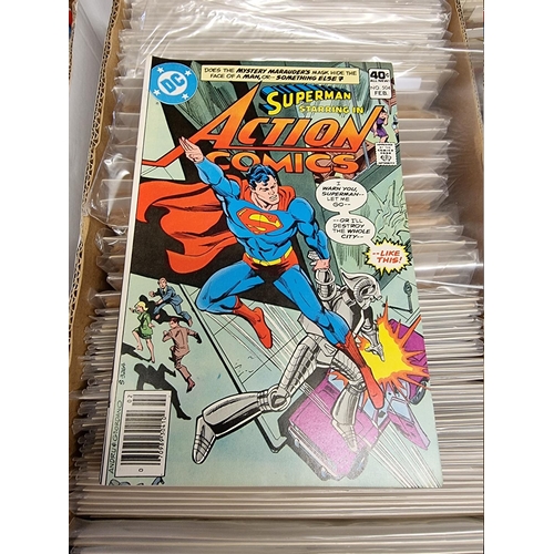 329 - ACTION COMICS & SUPERMAN: collection of approx 150+ issues, late 1960s-early 80s, generally in g... 