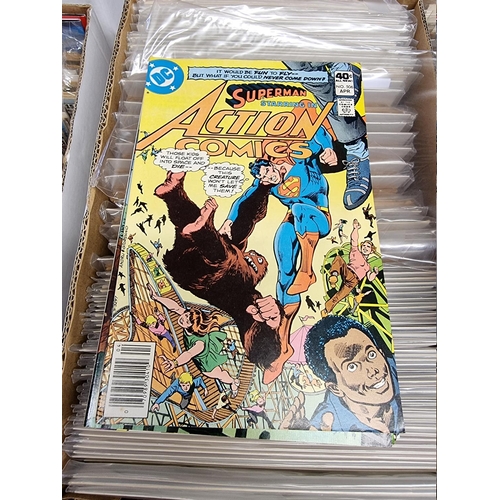 329 - ACTION COMICS & SUPERMAN: collection of approx 150+ issues, late 1960s-early 80s, generally in g... 