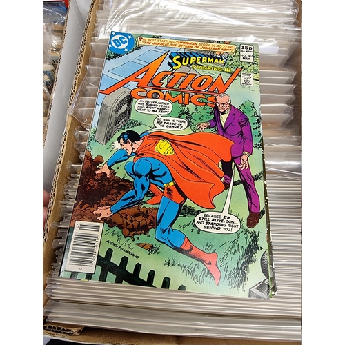 329 - ACTION COMICS & SUPERMAN: collection of approx 150+ issues, late 1960s-early 80s, generally in g... 