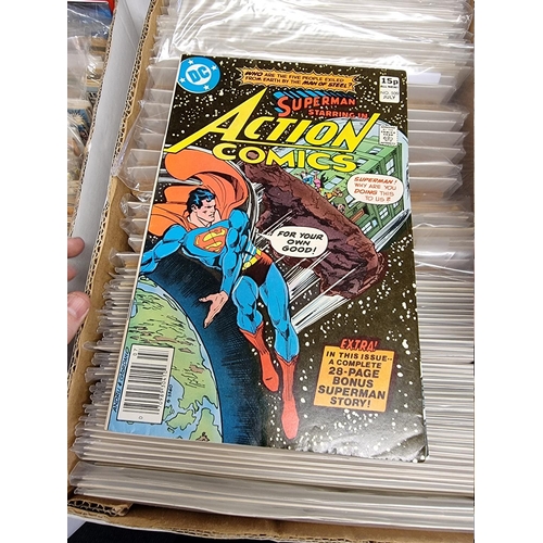 329 - ACTION COMICS & SUPERMAN: collection of approx 150+ issues, late 1960s-early 80s, generally in g... 