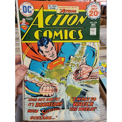 329 - ACTION COMICS & SUPERMAN: collection of approx 150+ issues, late 1960s-early 80s, generally in g... 