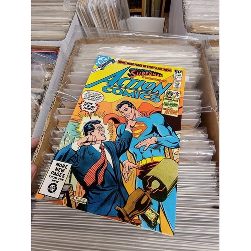 329 - ACTION COMICS & SUPERMAN: collection of approx 150+ issues, late 1960s-early 80s, generally in g... 