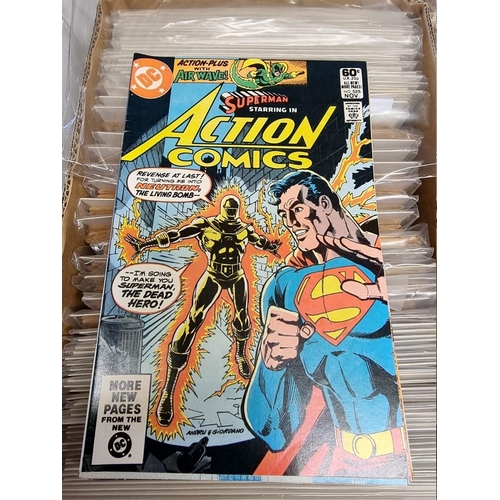 329 - ACTION COMICS & SUPERMAN: collection of approx 150+ issues, late 1960s-early 80s, generally in g... 