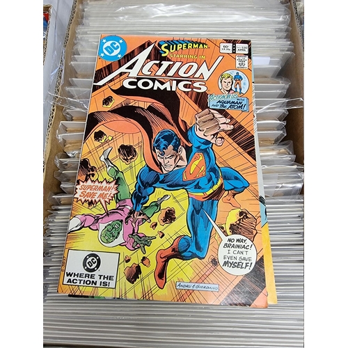 329 - ACTION COMICS & SUPERMAN: collection of approx 150+ issues, late 1960s-early 80s, generally in g... 