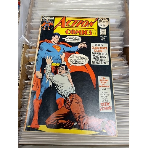 329 - ACTION COMICS & SUPERMAN: collection of approx 150+ issues, late 1960s-early 80s, generally in g... 