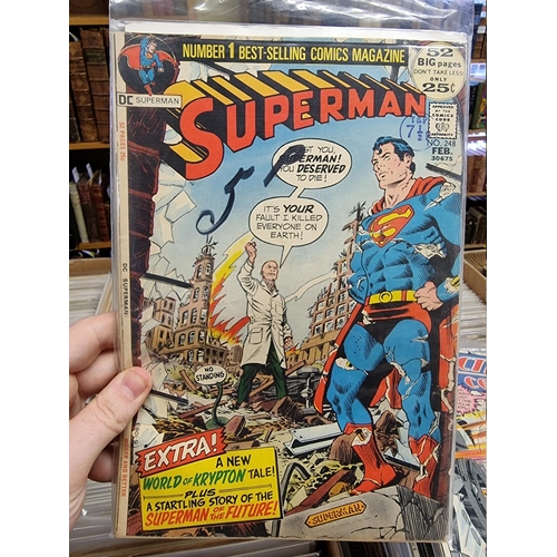 329 - ACTION COMICS & SUPERMAN: collection of approx 150+ issues, late 1960s-early 80s, generally in g... 