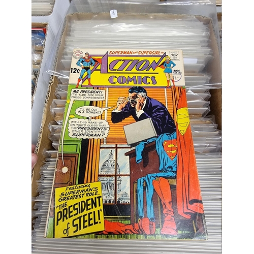 329 - ACTION COMICS & SUPERMAN: collection of approx 150+ issues, late 1960s-early 80s, generally in g... 