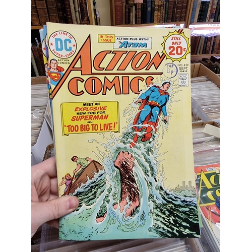 329 - ACTION COMICS & SUPERMAN: collection of approx 150+ issues, late 1960s-early 80s, generally in g... 