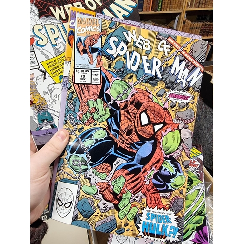 334 - SPIDERMAN: collection of approx 150+ mixed comics, to include a quantity of 'The Amazing Spider... 