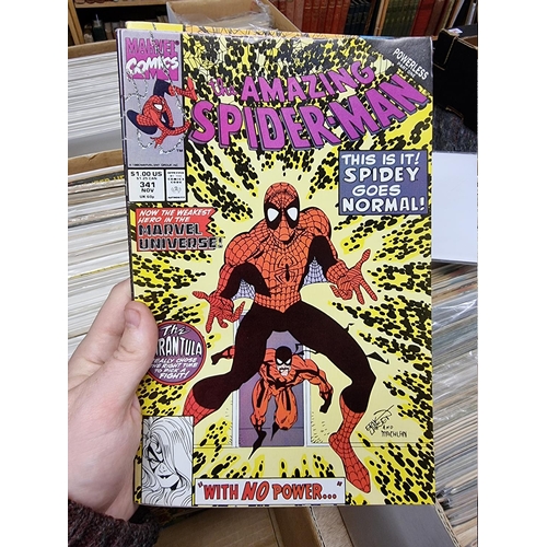 334 - SPIDERMAN: collection of approx 150+ mixed comics, to include a quantity of 'The Amazing Spider... 