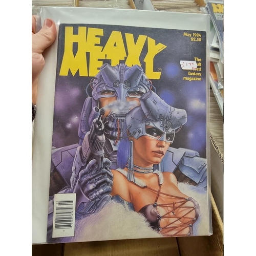 337 - HEAVY METAL: 'Heavy Metal...the Adult Illustrated Fantasy Magazine': collection of approx 50 is... 