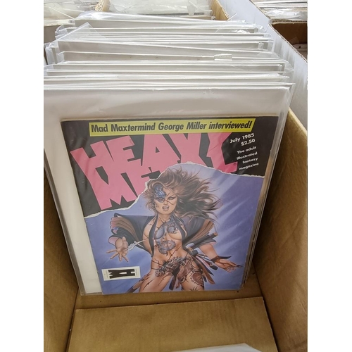 337 - HEAVY METAL: 'Heavy Metal...the Adult Illustrated Fantasy Magazine': collection of approx 50 is... 