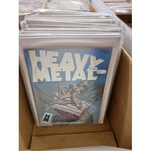 337 - HEAVY METAL: 'Heavy Metal...the Adult Illustrated Fantasy Magazine': collection of approx 50 is... 