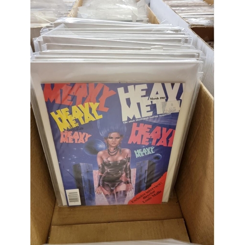 337 - HEAVY METAL: 'Heavy Metal...the Adult Illustrated Fantasy Magazine': collection of approx 50 is... 