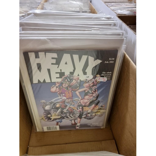 337 - HEAVY METAL: 'Heavy Metal...the Adult Illustrated Fantasy Magazine': collection of approx 50 is... 