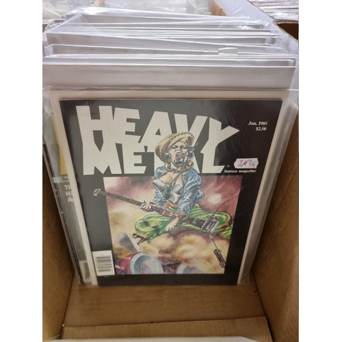 337 - HEAVY METAL: 'Heavy Metal...the Adult Illustrated Fantasy Magazine': collection of approx 50 is... 