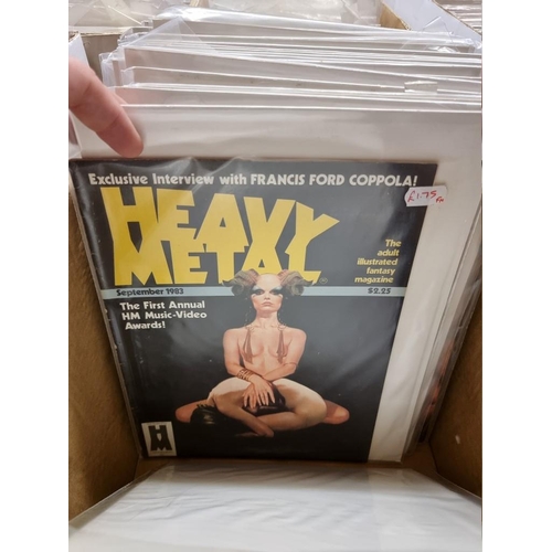 337 - HEAVY METAL: 'Heavy Metal...the Adult Illustrated Fantasy Magazine': collection of approx 50 is... 