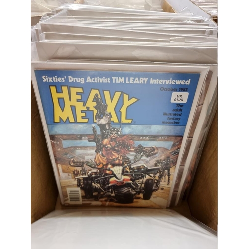 337 - HEAVY METAL: 'Heavy Metal...the Adult Illustrated Fantasy Magazine': collection of approx 50 is... 