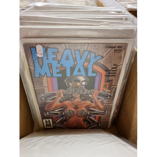 337 - HEAVY METAL: 'Heavy Metal...the Adult Illustrated Fantasy Magazine': collection of approx 50 is... 