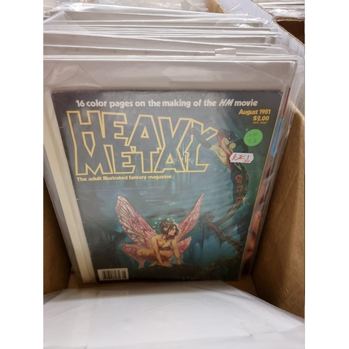 337 - HEAVY METAL: 'Heavy Metal...the Adult Illustrated Fantasy Magazine': collection of approx 50 is... 