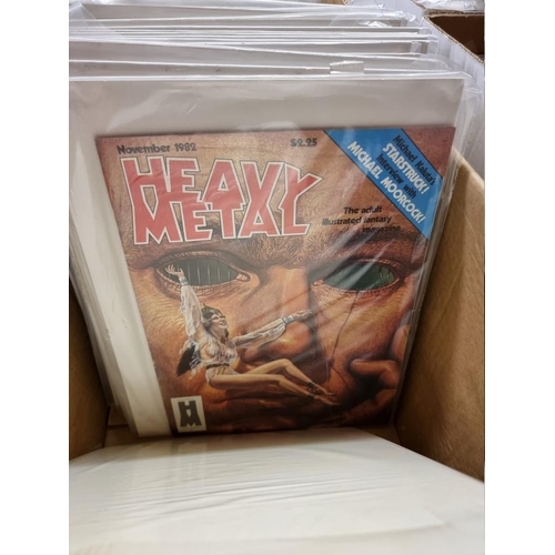 337 - HEAVY METAL: 'Heavy Metal...the Adult Illustrated Fantasy Magazine': collection of approx 50 is... 