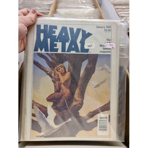 337 - HEAVY METAL: 'Heavy Metal...the Adult Illustrated Fantasy Magazine': collection of approx 50 is... 