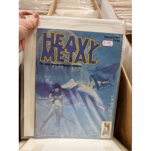 337 - HEAVY METAL: 'Heavy Metal...the Adult Illustrated Fantasy Magazine': collection of approx 50 is... 