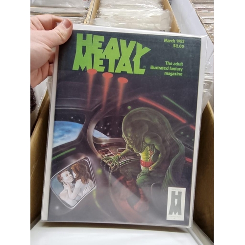 337 - HEAVY METAL: 'Heavy Metal...the Adult Illustrated Fantasy Magazine': collection of approx 50 is... 