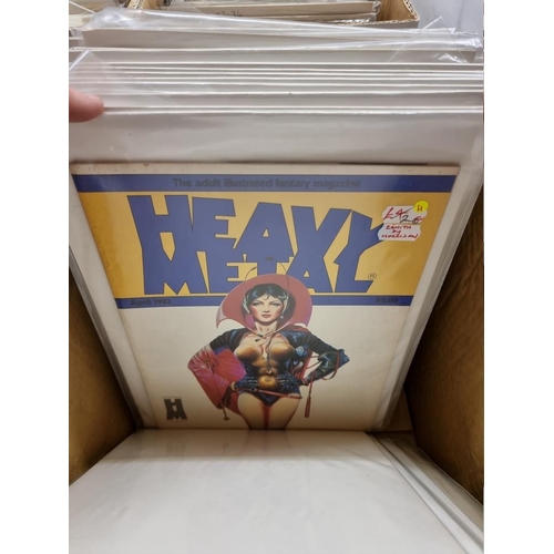 337 - HEAVY METAL: 'Heavy Metal...the Adult Illustrated Fantasy Magazine': collection of approx 50 is... 