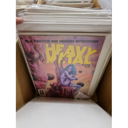 337 - HEAVY METAL: 'Heavy Metal...the Adult Illustrated Fantasy Magazine': collection of approx 50 is... 