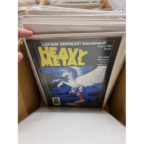 337 - HEAVY METAL: 'Heavy Metal...the Adult Illustrated Fantasy Magazine': collection of approx 50 is... 