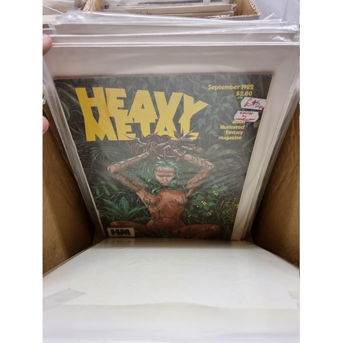 337 - HEAVY METAL: 'Heavy Metal...the Adult Illustrated Fantasy Magazine': collection of approx 50 is... 