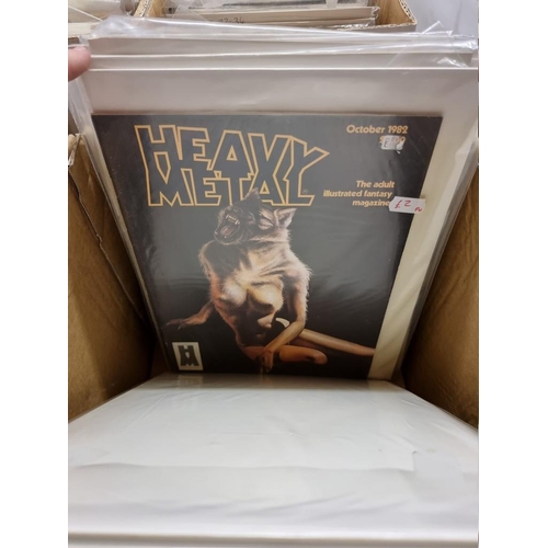 337 - HEAVY METAL: 'Heavy Metal...the Adult Illustrated Fantasy Magazine': collection of approx 50 is... 