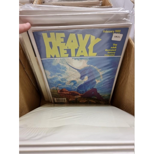 337 - HEAVY METAL: 'Heavy Metal...the Adult Illustrated Fantasy Magazine': collection of approx 50 is... 