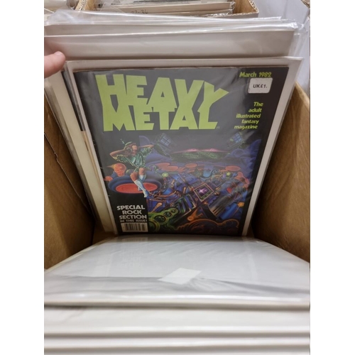 337 - HEAVY METAL: 'Heavy Metal...the Adult Illustrated Fantasy Magazine': collection of approx 50 is... 