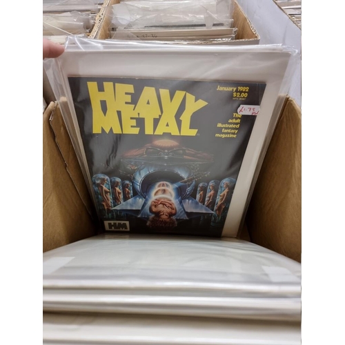 337 - HEAVY METAL: 'Heavy Metal...the Adult Illustrated Fantasy Magazine': collection of approx 50 is... 