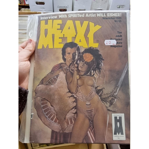 337 - HEAVY METAL: 'Heavy Metal...the Adult Illustrated Fantasy Magazine': collection of approx 50 is... 