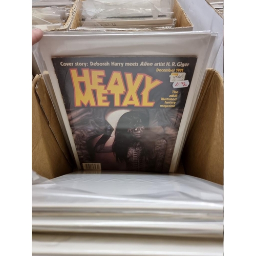 337 - HEAVY METAL: 'Heavy Metal...the Adult Illustrated Fantasy Magazine': collection of approx 50 is... 