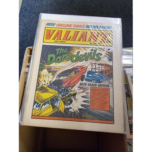 346 - COMICS: box of approx 100 comics to include Scream (#1-14): Valiant Jan 74-Sep76 and others. (One bo... 