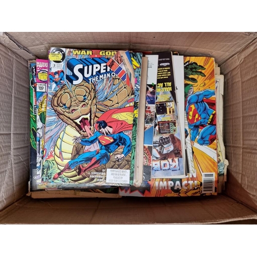 350 - COMICS: a mixed collection of approx 250+ comics in large box, condition variable. (One box)... 