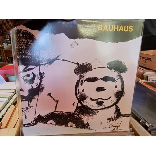 361 - VINYL RECORDS: collection of approx 46 vinyl LPs, including albums by Bauhaus: Kraftwerk: Cabaret Vo... 