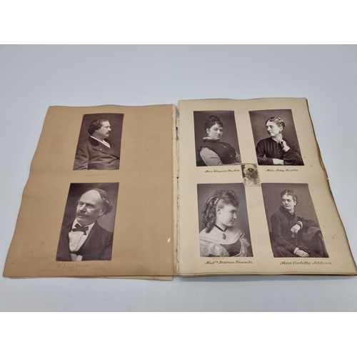 42 - PHOTOGRAPHY: ACTRESSES & SINGERS: 50 mounted 19thc albumen print photographs of actresses a... 